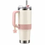 Kezvo Insulated Tumbler With Floral Charm - Image 3