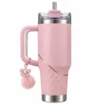 Kezvo Pink Insulated Tumbler Floral Charm - Image 2